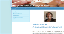 Desktop Screenshot of acupunctureforbalance.net